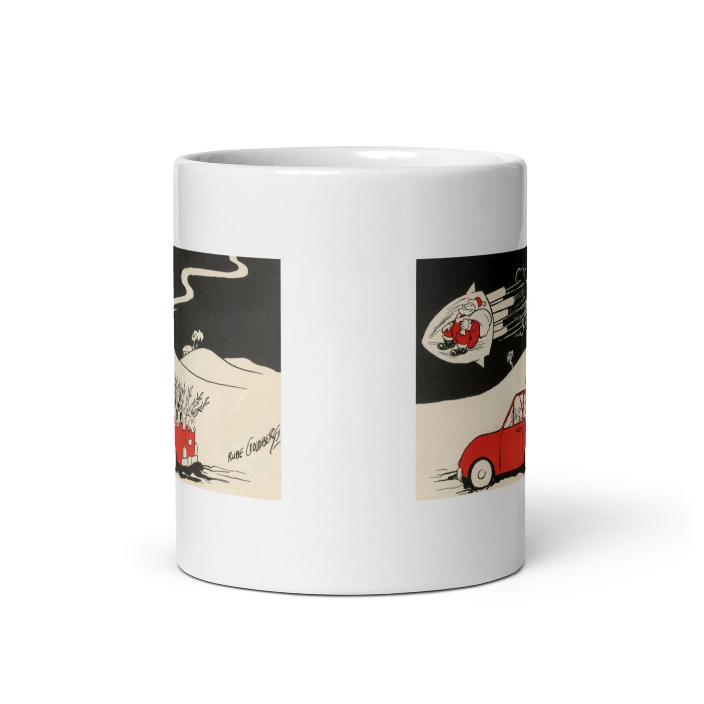 Holiday Greetings from Rube Goldberg Mug