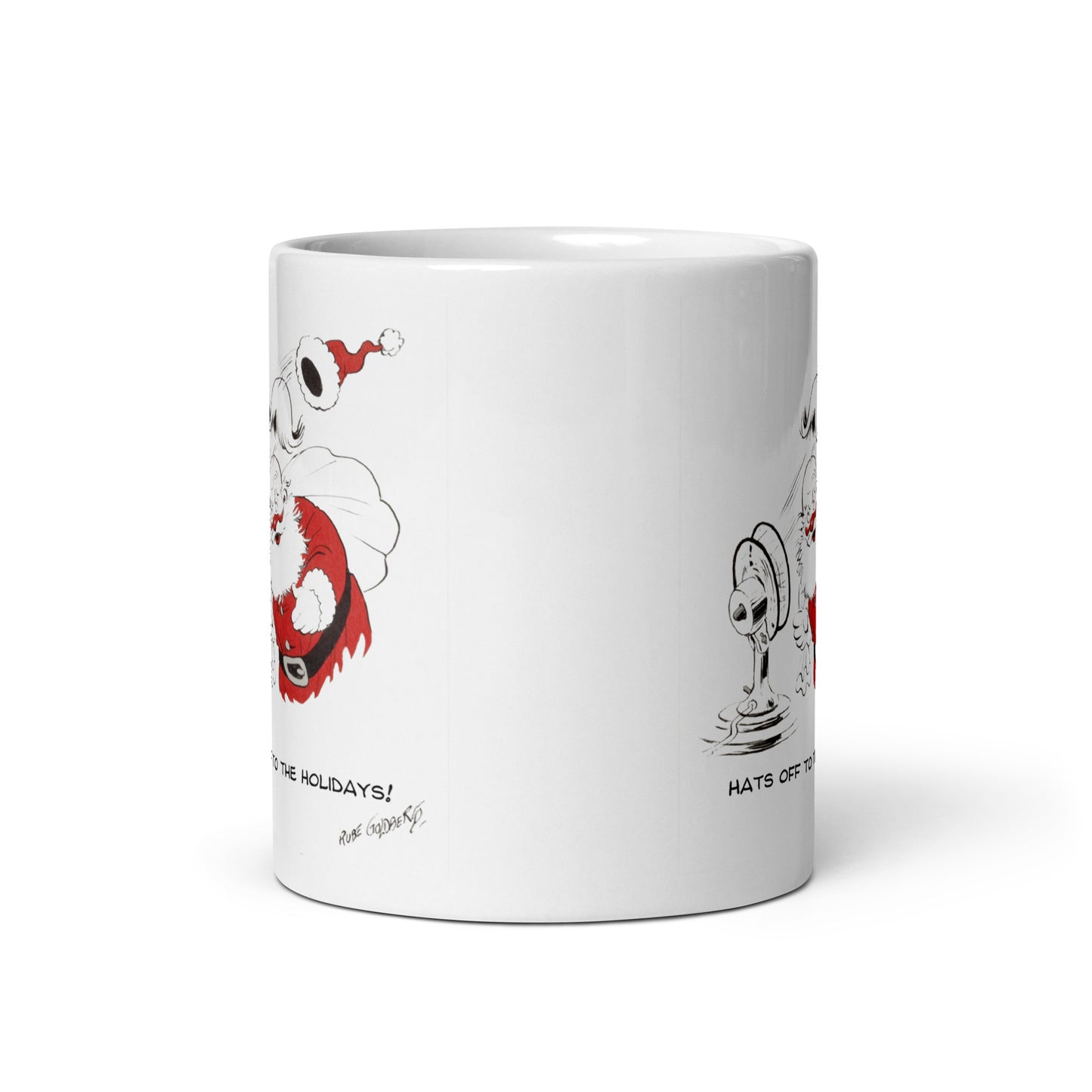 Hats Off for the Holidays Rube Goldberg Mug
