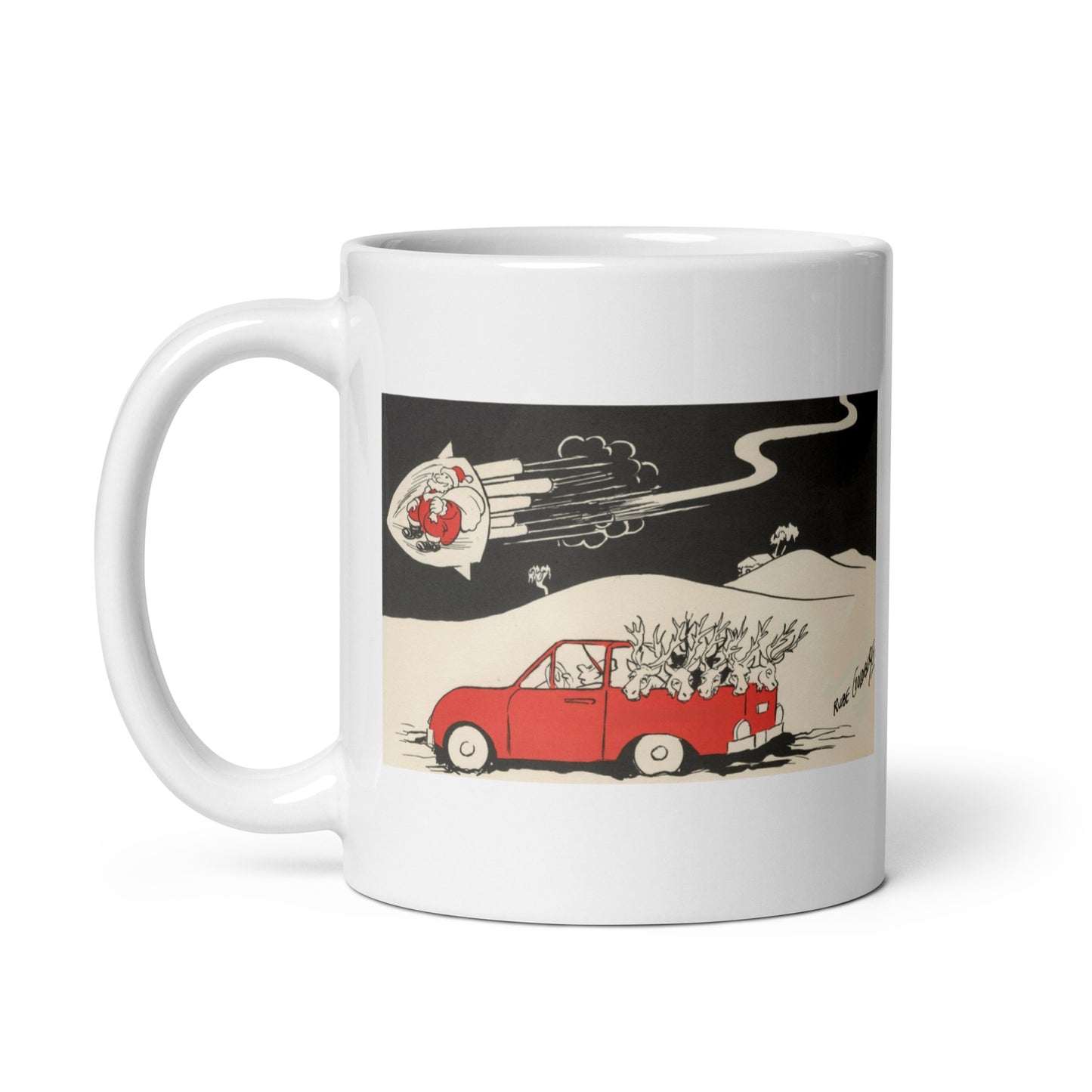 Holiday Greetings from Rube Goldberg Mug