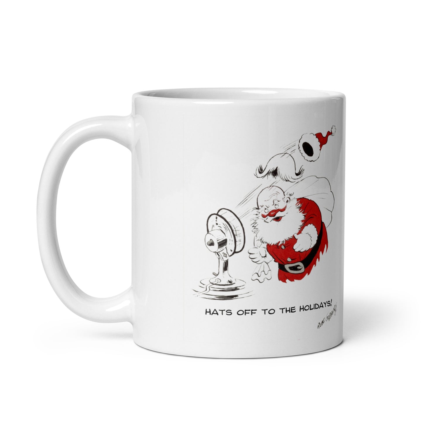 Hats Off for the Holidays Rube Goldberg Mug