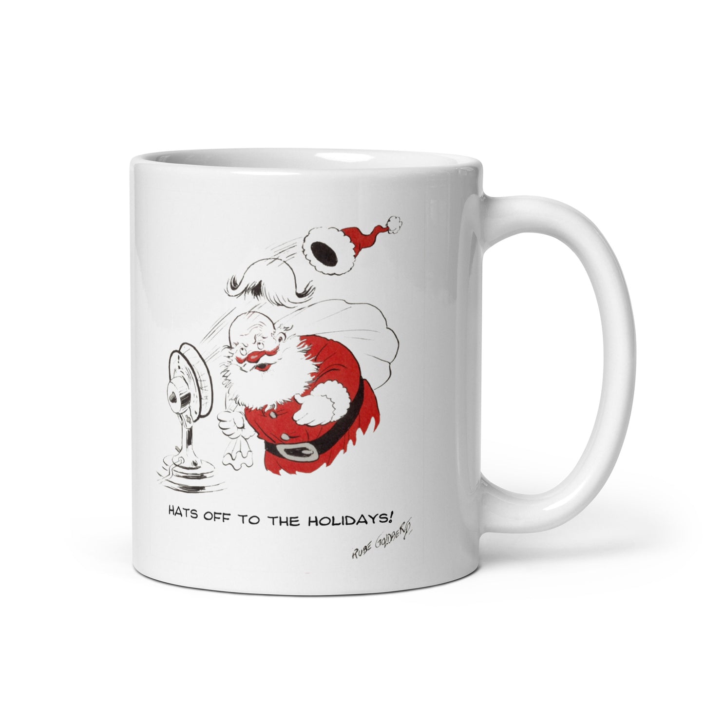 Hats Off for the Holidays Rube Goldberg Mug