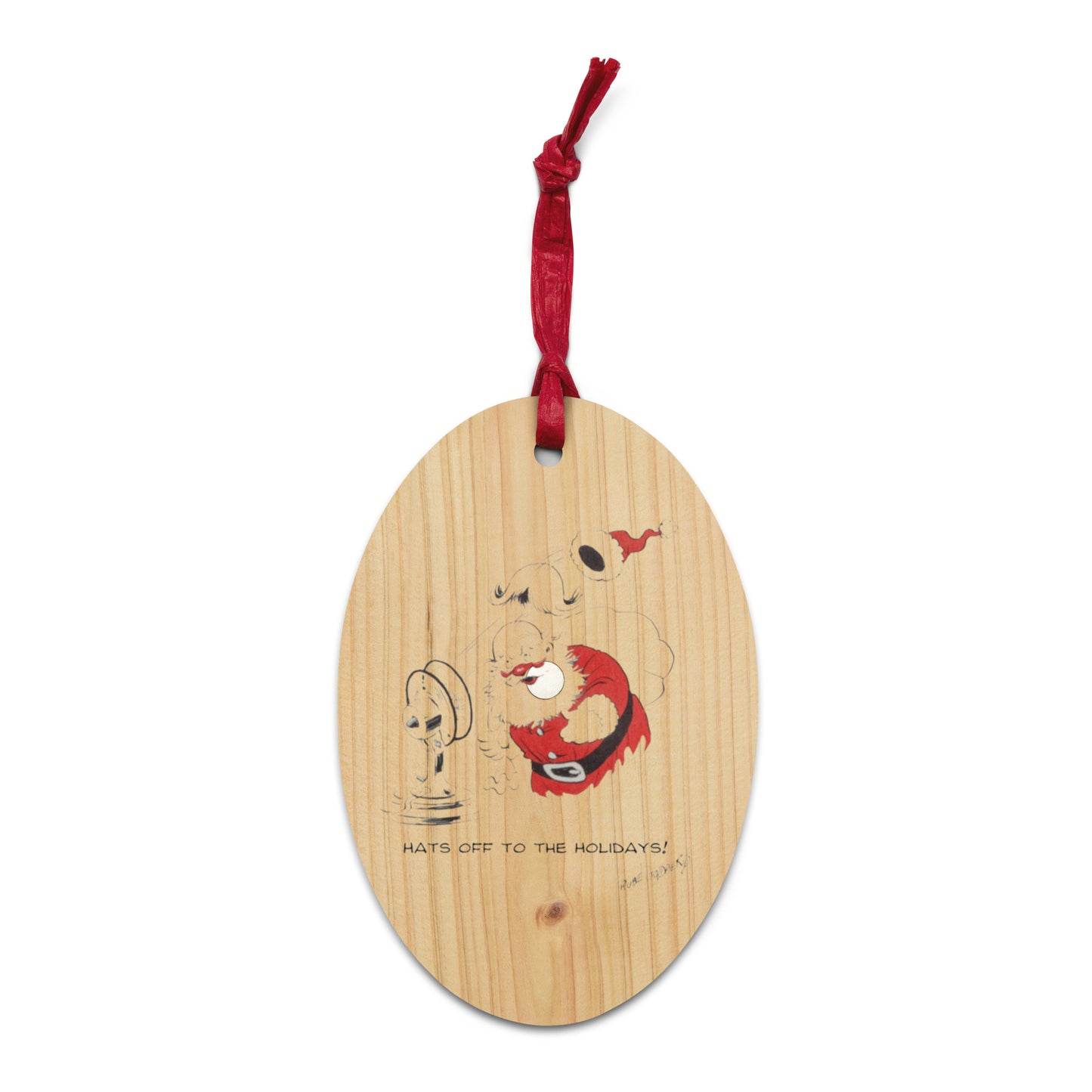 Hats Off Wooden Ornament