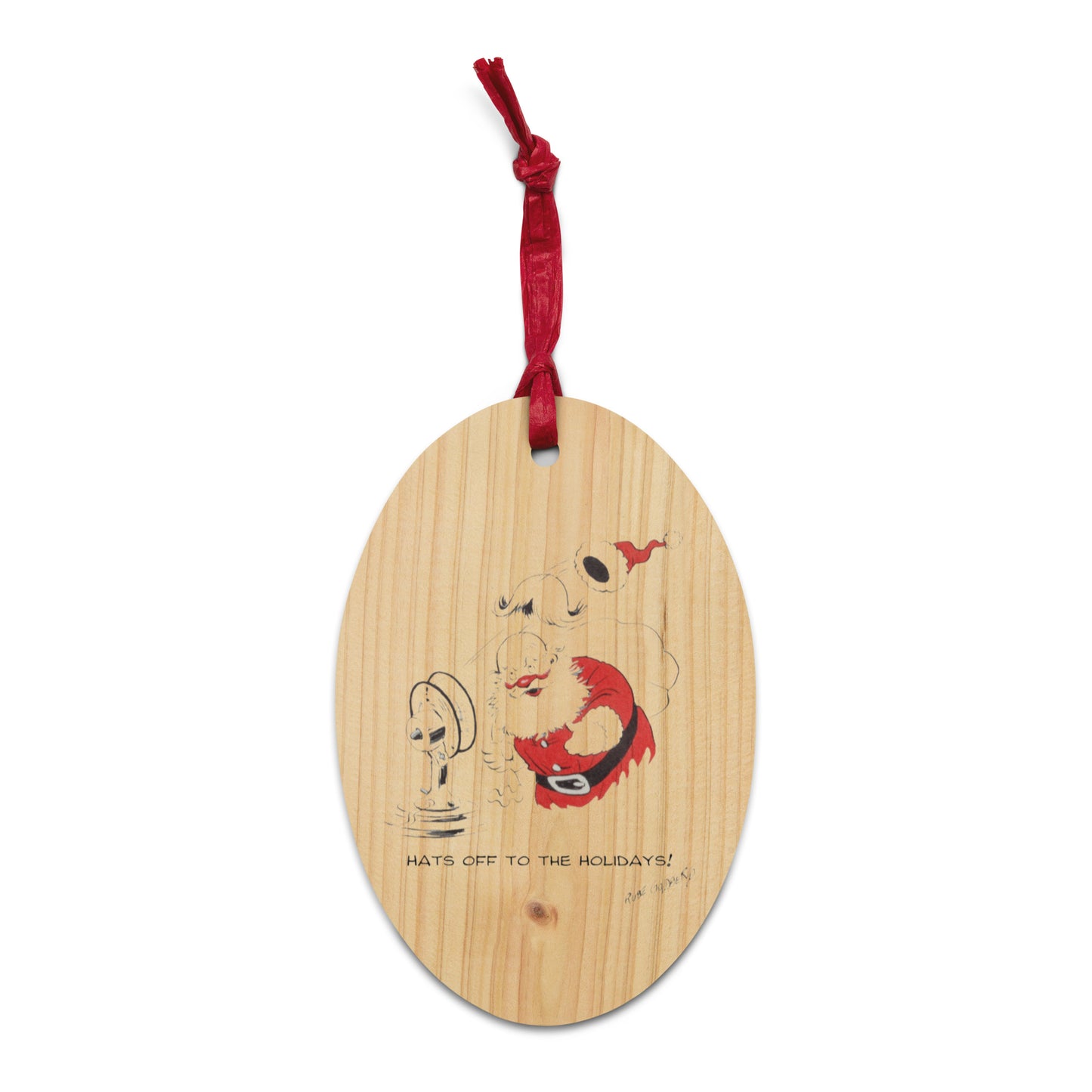 Hats Off Wooden Ornament