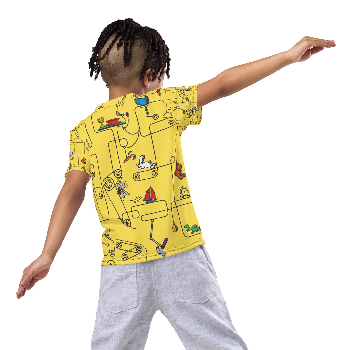 Rube Machines Pattern Youth Tee