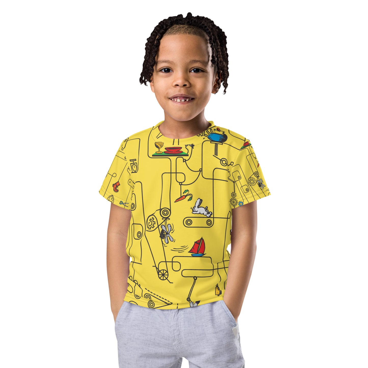 Rube Machines Pattern Youth Tee