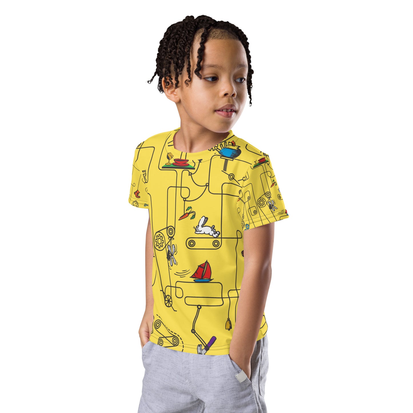 Rube Machines Pattern Youth Tee