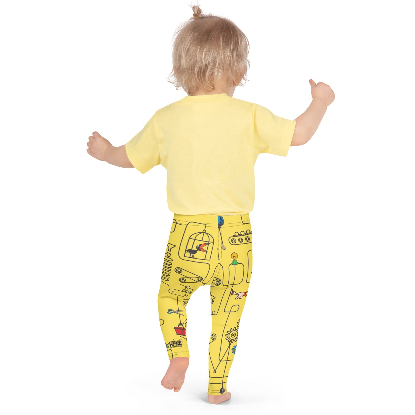 Rube Machines Pattern Kid's Leggings