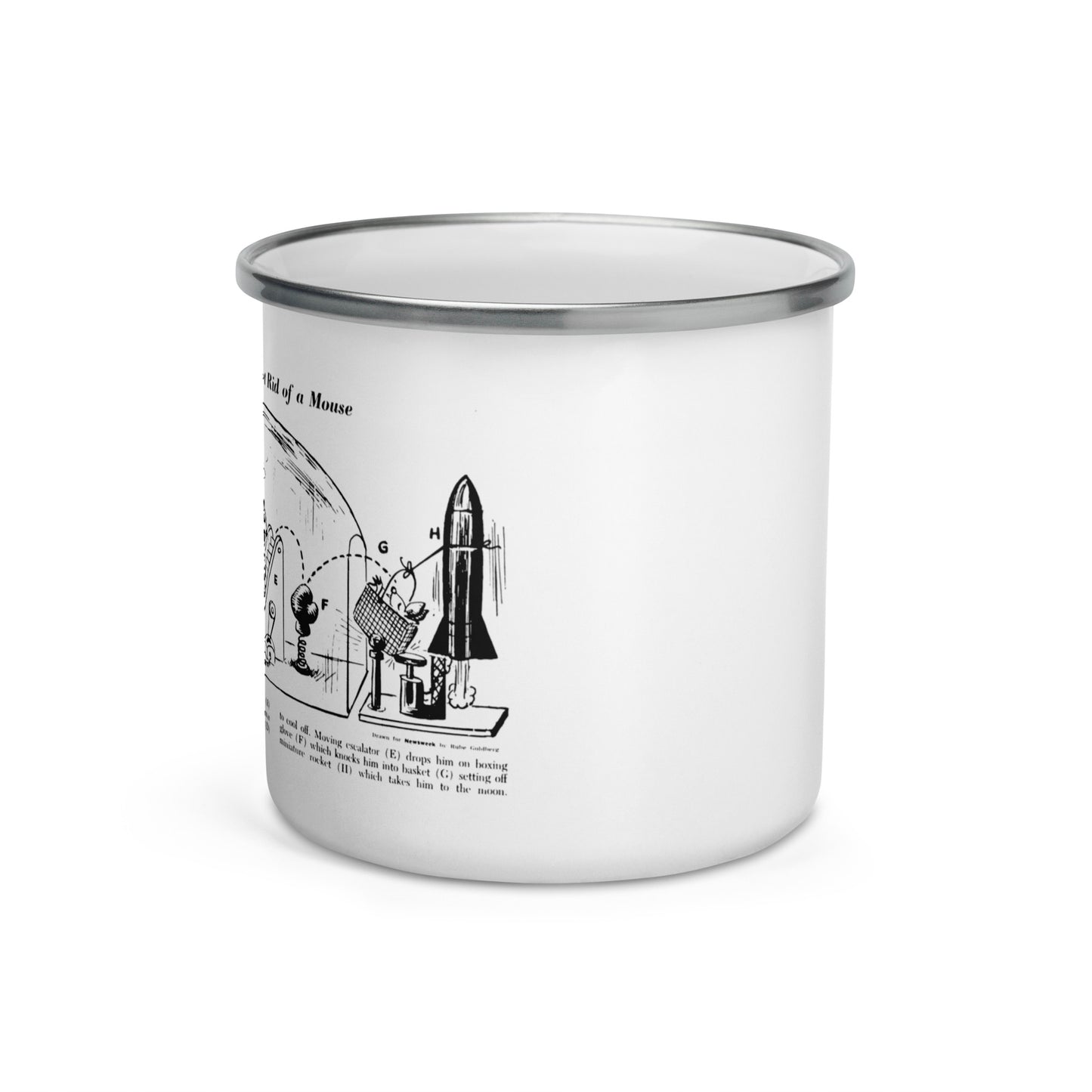 Rube Goldberg How to Catch a Mouse Enamel Mug