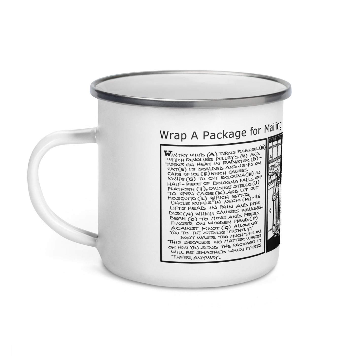 How to Wrap a Package Enamel Mug