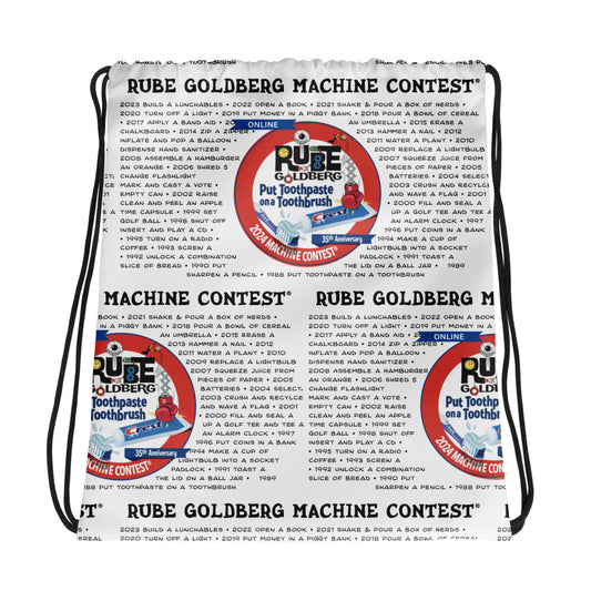 Rube Goldberg Official 2024 Online Machine Contest Drawstring Backpack
