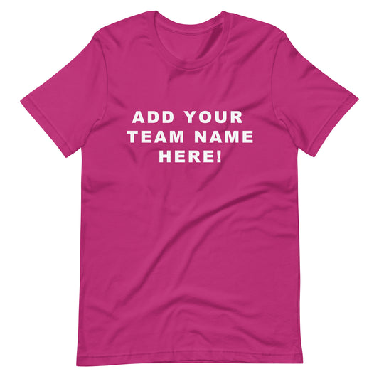 Your Name Here! Official 2023 Rube Goldberg Machine Contest Customizable Tee FRONT PRINT